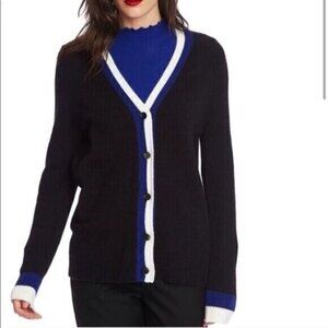 Nordstrom Court & Rowe Merino Wool Belle Noel Varsity Cardigan Sweater